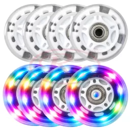 Roti role inline cu lumini LED RCO, 70mm / 84A, ABEC7, PU, set 8 bucati, pentru interior & exterior, SPW01A