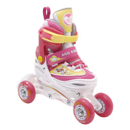 Role reglabile RCO cu pozitionarea multipla a rotilor, marime 34-37, Roz