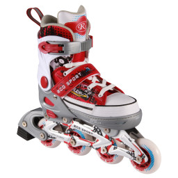 Role reglabile RCO, marimea 33-36, Rosu