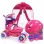 Set role reglabile pentru copii cu pozitionarea multipla a rotilor cu luminite, marime 25-28, Fucsia