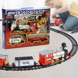 Circuit trenulet electric, 345 cm, cu lumini si sunete, 13 piese