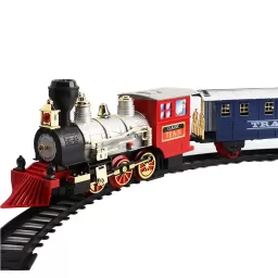 Circuit trenulet electric, 345 cm, cu lumini si sunete, 13 piese