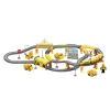 Circuit tren electric Engineering cu accesorii, 92 piese, DIY, +3 ani