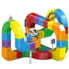 Circuit Trenulet Electric 3D Magnetic – 81 Piese, USB, Lumini | Set Constructie STEM pentru Copii, TR1020