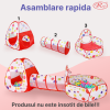 Set Cort de joaca RCO, 3 in 1 pentru copii, Cort, Tunel, Tarc si Piscina cu mini cos de basket, Pop Up