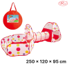Set Cort de joaca RCO, 3 in 1 pentru copii, Cort, Tunel, Tarc si Piscina cu mini cos de basket, Pop Up