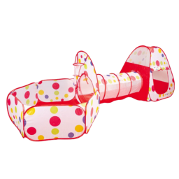 Set Cort de joaca RCO, 3 in 1 pentru copii, Cort, Tunel, Tarc si Piscina cu mini cos de basket, Pop Up
