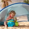 Cort Plaja Pentru Copii Cu Mini Piscina, Protectie Solara, Pop Up, Bleu, 117x79x70cm