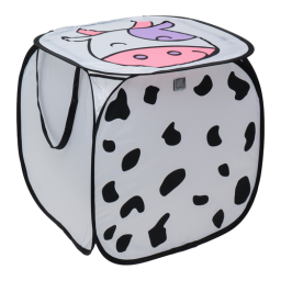 Cos depozitare cu capac pentru jucarii, Pop Up, Cute Cow, Poliester, 43 X 43 X 43 cm, 80L