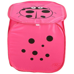 Cos depozitare cu capac pentru jucarii, Pop Up, Buburuza, poliester, 43cm