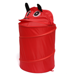Cos pliabil pentru depozitare jucarii, Pop Up, Rosu, poliester, 55 cm