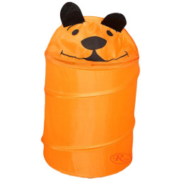 Cos pliabil pentru depozitare jucarii, Pop Up, Catelus Portocaliu, poliester, 55 cm