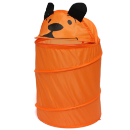 Cos pliabil pentru depozitare jucarii, Pop Up, Catelus Portocaliu, poliester, 55 cm