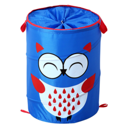 Cos pliabil pentru depozitare jucarii, Pop Up, Bufnita, poliester, 55 cm