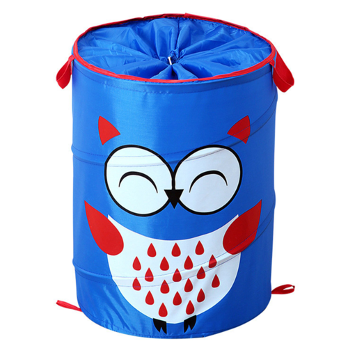 Cos pliabil pentru depozitare jucarii, Pop Up, Bufnita, poliester, 55 cm
