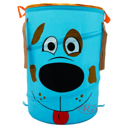 Cos pliabil pentru depozitare jucarii, Pop up, Catelus Albastru, poliester, 55 cm