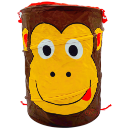 Cos pliabil pentru depozitare jucarii, Pop Up, Maimutica, poliester, 55 cm