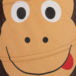 Cos pliabil pentru depozitare jucarii, Pop Up, Maimutica, poliester, 55 cm