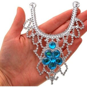 Set Tiara cu bagheta magica, colier, bratari, posetuta cercei si inele, din plastic, pentru printese, 9 piese