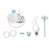 Set Tiara cu bagheta magica, colier, bratari, posetuta cercei si inele, din plastic, pentru printese, 9 piese