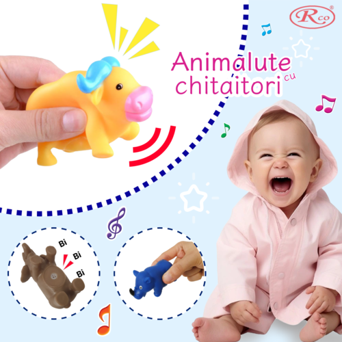 Set jucarii pentru baie, Animalute Safari RCO®, +6 luni