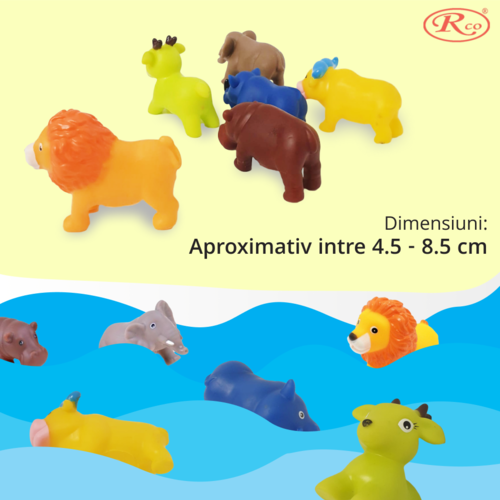 Set jucarii pentru baie, Animalute Safari RCO®, +6 luni