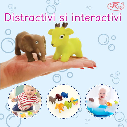 Set jucarii pentru baie, Animalute Safari RCO®, +6 luni