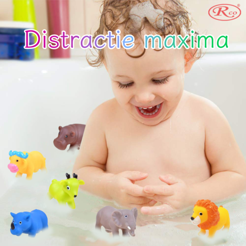 Set jucarii pentru baie, Animalute Safari RCO®, +6 luni