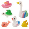 Set jucarii de baie din cauciuc moale, culori diverse, mix 6 bucati, 6.5-12 cm
