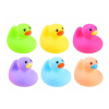 Set jucarii de baie din cauciuc moale, 6 ratuste, multicolore, 6 cm