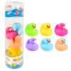Set jucarii de baie din cauciuc moale, 6 ratuste, multicolore, 6 cm