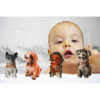 Set jucarii de baie din cauciuc moale, 4 catei,8-9 cm