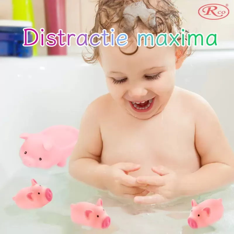 Set jucarii pentru baie, Familia Porcusorilor RCO®, 3+ ani