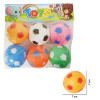 Set jucarii de baie mingii de fotbal din cauciuc moale si texturat, 7 cm, 6 bucati