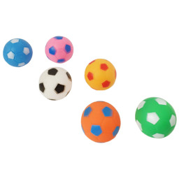 Set jucarii de baie mingii de fotbal din cauciuc moale si texturat, 7 cm, 6 bucati