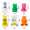 Set jucarii de baie din cauciuc moale, 6 figurine, multicolore, 8-10 cm