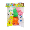 Set jucarii de baie din cauciuc moale, 6 figurine, multicolore, 8-10 cm