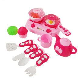 Set de joaca bucatarie intr-un ghiozdanel, 12 accesorii