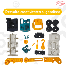 Jucarie DIY educationala demontabila pentru dezvoltarea motricitatii, Echipa Istetilor Macara RCO