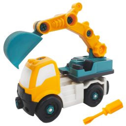 Jucarie DIY educationala demontabila pentru dezvoltarea motricitatii, Echipa Istetilor Excavator RCO
