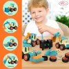 Set 4 utilaje demontabile de constructie + surubelnita, 106 piese, jucarie DIY educationala 