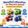 Set 4 Masinute de Constructie RCO pentru Copii, Basculanta, Excavator, Macara si Betoniera, 3+ Ani