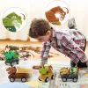 Set 4 Mini Masinute Dinozauri RCO® – Vehicule Pull&Go, joaca creativa si aventuri preistorice
