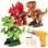 Jucarie educativa si interactiva STEM, set de constructie 3 Dinozauri Velociraptor, Triceraptor, Tyrannosaurus din ABS cu bormasina pentru inginerie, +3,