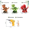 Jucarie educativa si interactiva STEM, set de constructie 3 Dinozauri Velociraptor, Triceraptor, Tyrannosaurus din ABS cu bormasina pentru inginerie, +3,