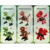 Jucarie educativa si interactiva STEM, set de constructie 3 Dinozauri Velociraptor, Triceraptor, Tyrannosaurus din ABS cu bormasina pentru inginerie, +3,