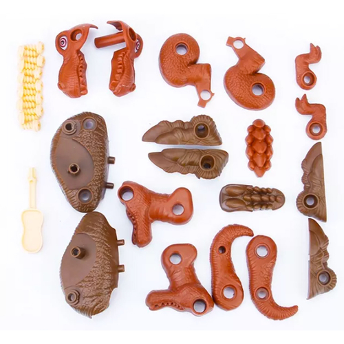 Jucarie educativa si interactiva STEM, set de constructie Dinozaur Tyrannosaurus din ABS cu bormasina pentru inginerie, +3