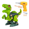 Jucarie educativa si interactiva STEM, set de constructie Dinozaur Velociraptor din ABS cu bormasina pentru inginerie, +3