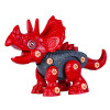 Jucarie educativa si interactiva STEM, set de constructie Dinozaur Triceraptor din ABS cu bormasina pentru inginerie, +3
