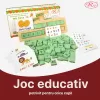 Joc educativ bilingv română /engleză alfanumeric cu 110 placute din lemn si 20 carduri laminate pentru asociere si sortare tip Montessori 3+ ani